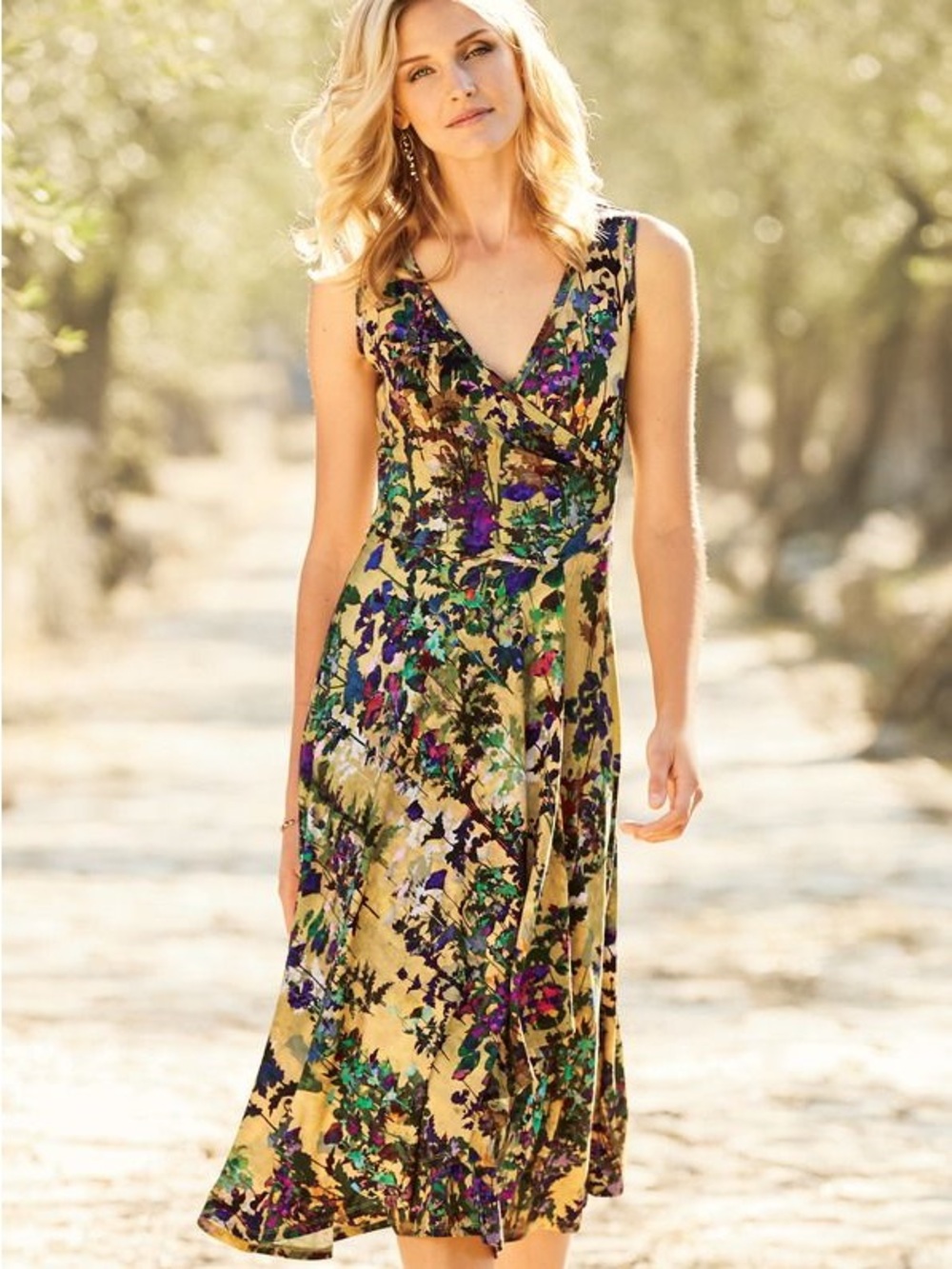 Peruvian Connection Le Midi Dress in Floral Print